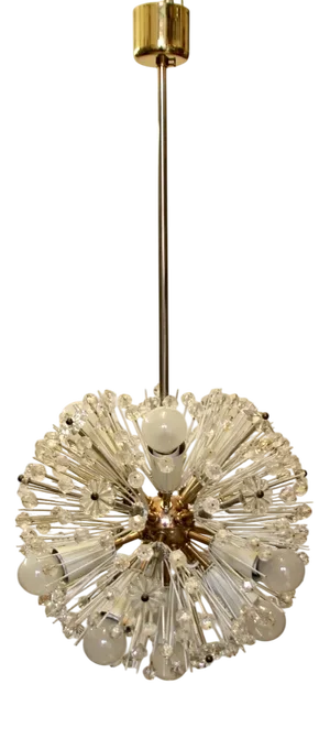 Bicolor Snowball Ceiling Lamp by Emil Stejnar for Rupert Nikoll, 1950s