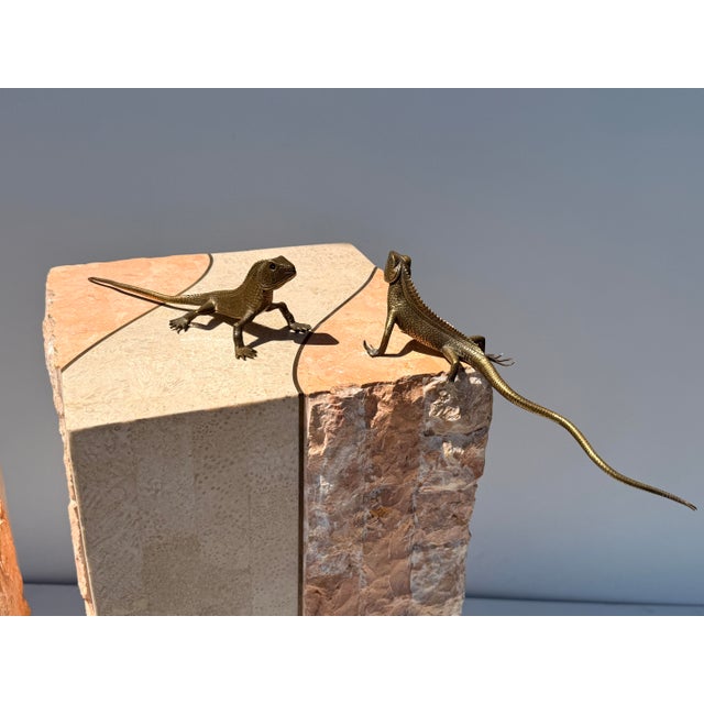 Pair of Tessellated Coral and Pink Stone Pedestals For Sale - Image 9 of 12