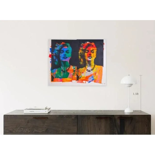 Marilyn Monroe. Acrylic and silkscreen on 4 ply matboard.