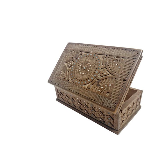 Vintage Hucul Wooden Box, 1920s, in Worn conditions. Designed 1920 to 1949
