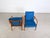 Blue Mid-Century Teak Easy Chairs, Set of 2 For Sale - Image 8 of 11