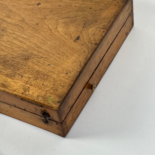 Vintage Wood Artist Portable Painting Box With Used Palette and Remnant Paint For Sale - Image 12 of 14