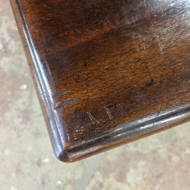 Brown Late 20th Century English Cherry 2 Drawer Turned Leg Potbaord Base Coffee Table For Sale - Image 8 of 13