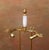 Metal Mid-Century French Brass and Marble Five-Piece Fireplace Tool Set With Stand For Sale - Image 7 of 10