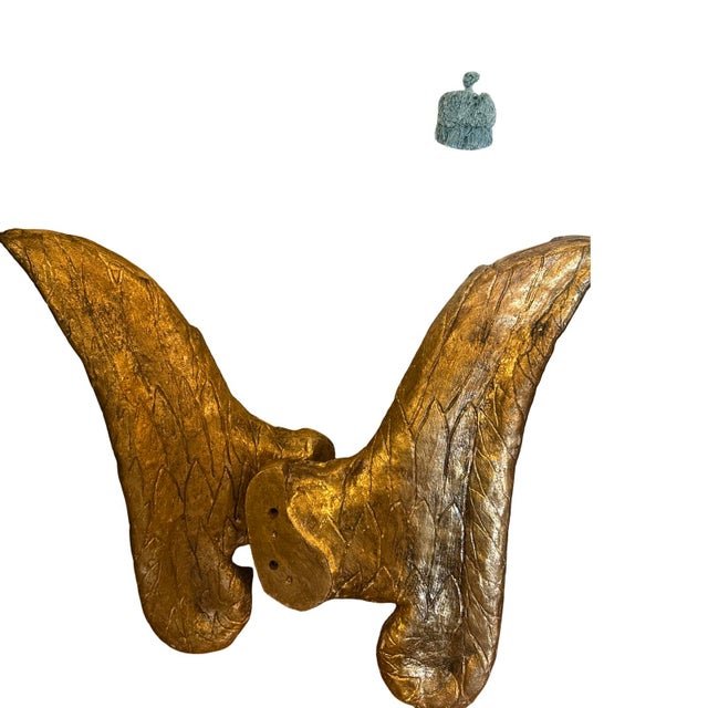 Vintage Italian Pair of Gilded Plaster Decorative Wings.