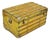 Antique Victorian Brass Clad Wooden Band Train Trunk Storage Treasure Chest For Sale