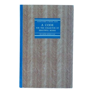 Vintage A Code for the Collector of Mid-Century Modern Books by M. Robert & F. Warde Book For Sale