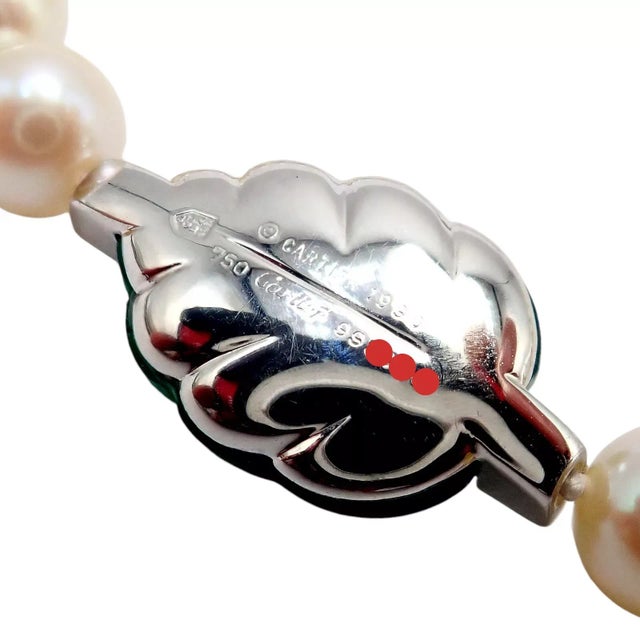 Mid 20th Century Mid 20th Century Cartier White Gold Pearl Diamond Chalcedony Patiala Bracelet For Sale - Image 5 of 9