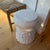 Hollywood Regency Vintage White Glazed Ceramic Garden Stool With Draped Rope and Tassel Design For Sale - Image 3 of 9