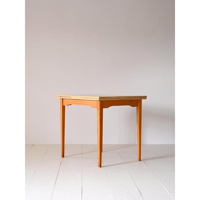 Wood Square Extendable Table in Formica, 1960s For Sale - Image 7 of 14
