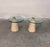 Modernist Side Tables by La Rosa Milano in Travertine and Brass, 1970s For Sale - Image 4 of 13