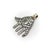 Modern Vintage Berber Hand of Fatima/ Hamsa Sterling Silver Pendant With Abstract Foliate Motif For Sale - Image 3 of 9