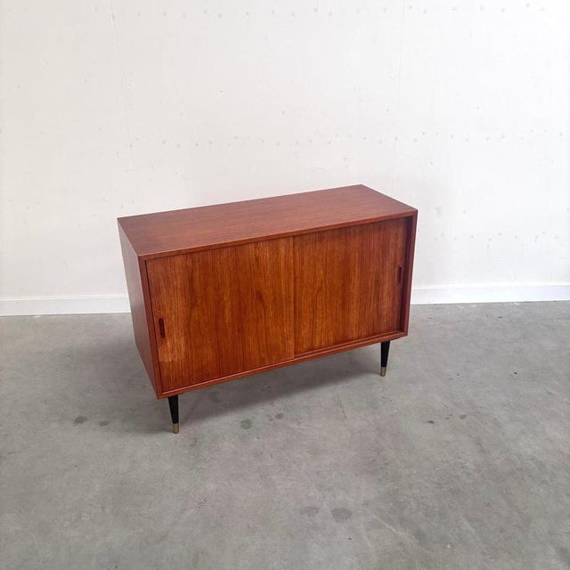 Small Teak Danish Sideboard by Sven Ellekaer, 1960s For Sale - Image 3 of 11
