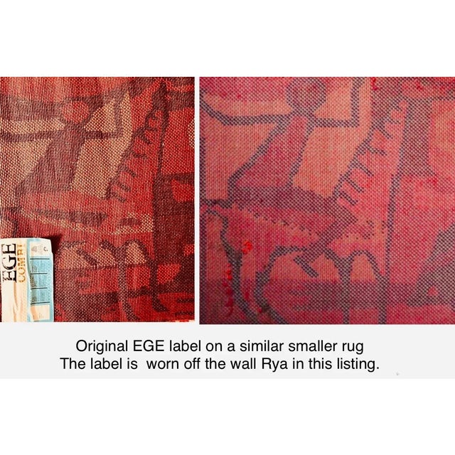 Sale! 60s Danish Modern Etruscan Ege Rya Rug Tibor Reich Era Horses Chariots Wall Hanging Textile Art For Sale - Image 9 of 11