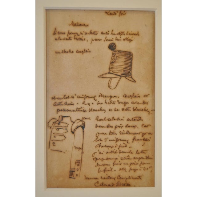 Illustration Edouard Detaille (1849-1912) Drawing, Etching and Illustrated Letter C.1875 For Sale - Image 3 of 7