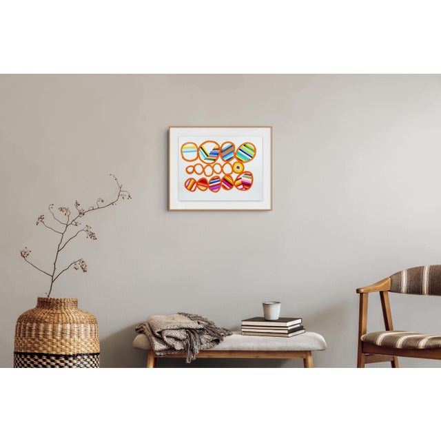 Abstract Contemporary Abstract Acrylic on Montval Paper "Birdsong 3" by Martina Nehrling For Sale - Image 3 of 5