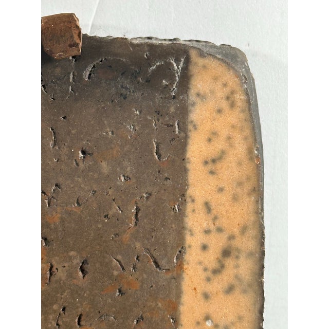 Beige A Fine Contemporary Stoneware Wall Relief by Theodora Chorafas. For Sale - Image 8 of 12