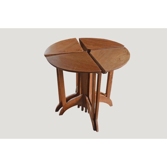Andrianna Shamaris Teak Wood Side Table For Sale - Image 4 of 5