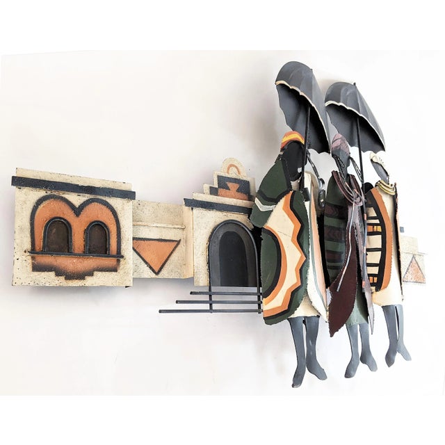 Mid-Century Modern C. Jere Signed 1996 Village Women Wall Sculpture For Sale - Image 3 of 13