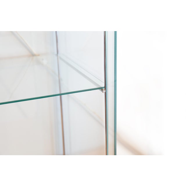 Pair of Mid-Century Modern Glass and Blond Wood Display Cases For Sale - Image 9 of 14