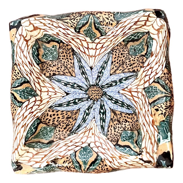 Square Ashtray by Jean Gerbino, Vallauris, France, 1930s For Sale