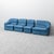 Four-section sofa made in the 1970s. Blue fabric upholstery. Excellent condition. Item as shown in the photos.