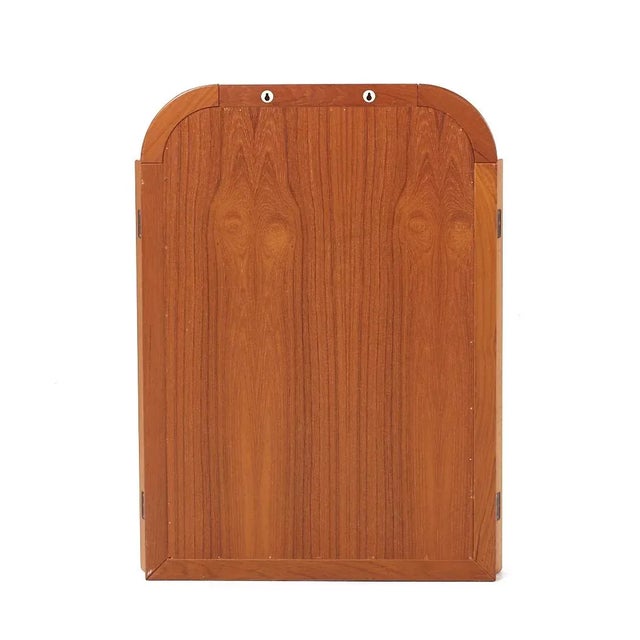 Mid Century Danish Teak Vanity Mirror For Sale In Chicago - Image 6 of 6
