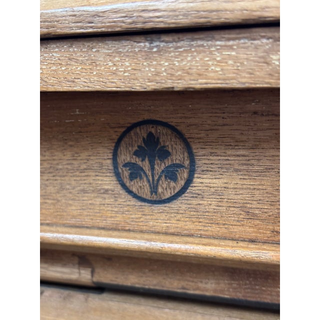 Wood 19th Century English Oak Chest of Drawers For Sale - Image 7 of 8