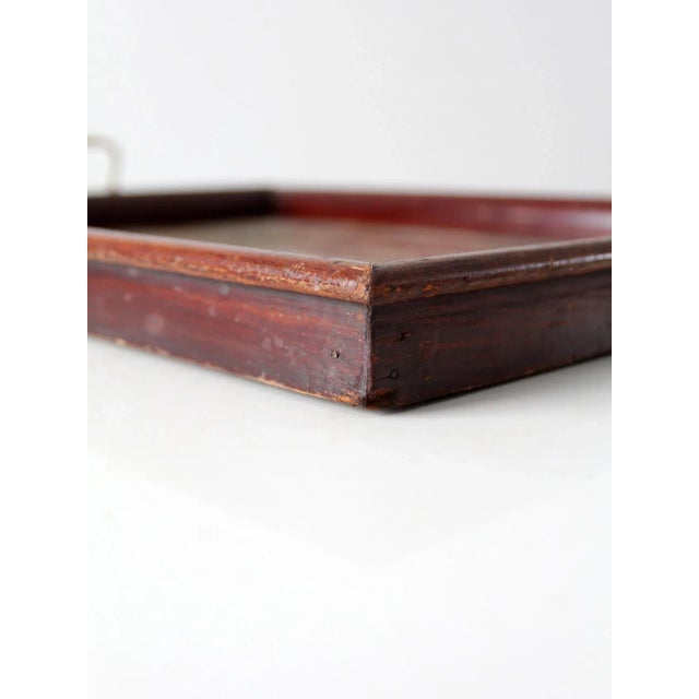 Mid 20th Century Vintage Floral Tray For Sale - Image 5 of 11