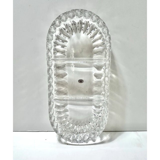Glass Gorham Crystal Divided Serving Platter Candy Dish For Sale - Image 7 of 11