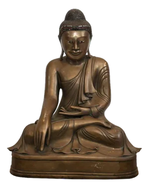 Antique Burmes Bronze Buddha Statue, 1930s