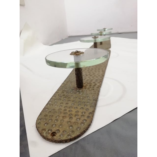 Metal Brass and Glass Coat Rack by Carlo Scarpa for Fontana Arte, Italy, 1950s For Sale - Image 7 of 16