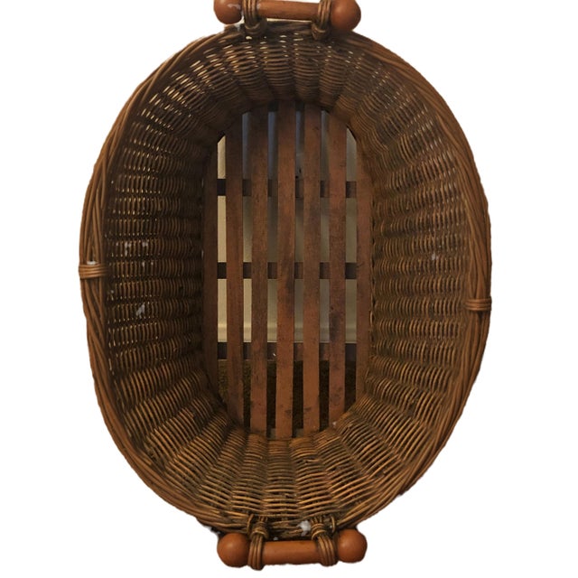 Oversized Antique French Boulangerie Shop Basket Offering a magnificent, statement-scale french boulangerie (bakery)...