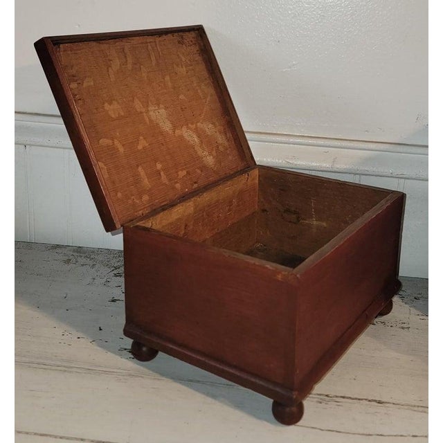Wood 19th Century Mini Child's Blanket Chest From Pennsylvania For Sale - Image 7 of 7