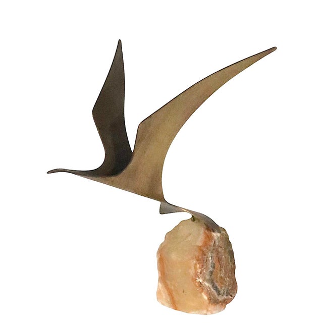 Mid-Century Modern Brutalist Seagull Sculpture by Jere 1980 For Sale - Image 3 of 11