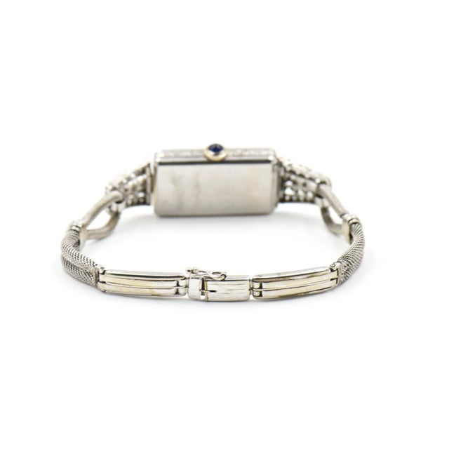 Antique Ladies Elongated Diamond Platinum and Gold Wrist