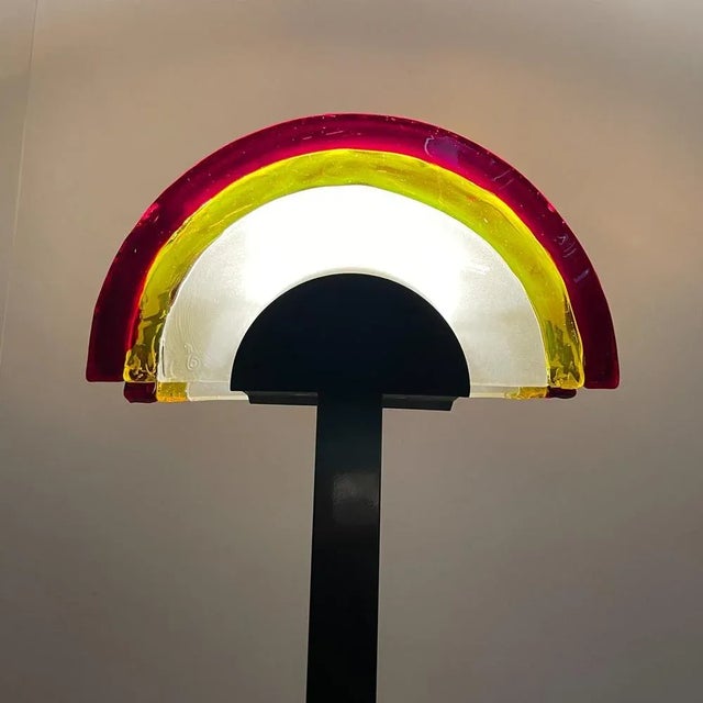 Metal Italian Labelled Monogram Floor Lamp, 1980s For Sale - Image 7 of 12