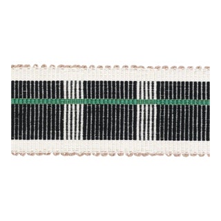 Schumacher Calcada Tape Medium in Emerald For Sale