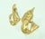 Mid-Century Modern Gold Tone Fish Earrings, 1980's For Sale - Image 3 of 10