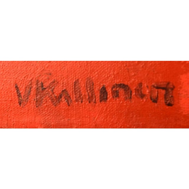 Veikko Kallinen, Abstract Composition, Oil on Canvas, 1960s-1970s For Sale - Image 6 of 8