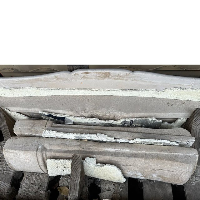 Antique French Parisian Louis XV-Style Limestone Fireplace Surround For Sale - Image 12 of 12