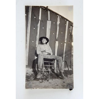 Vintage Ranch Farm Hand Cowboy Working Man Shack Snapshot Photograph For Sale