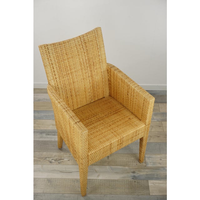 French Wooden and Rattan Armchair For Sale - Image 9 of 14