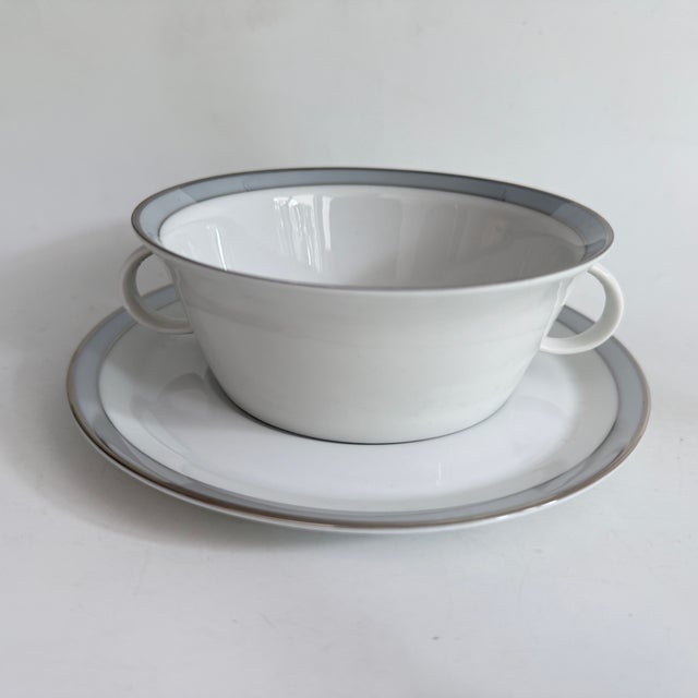 Rosenthal Soup Cup and Saucer Set by Hans-Theodor Baumann for Rosenthal, Germany, 1973, Set of 12 For Sale - Image 4 of 7