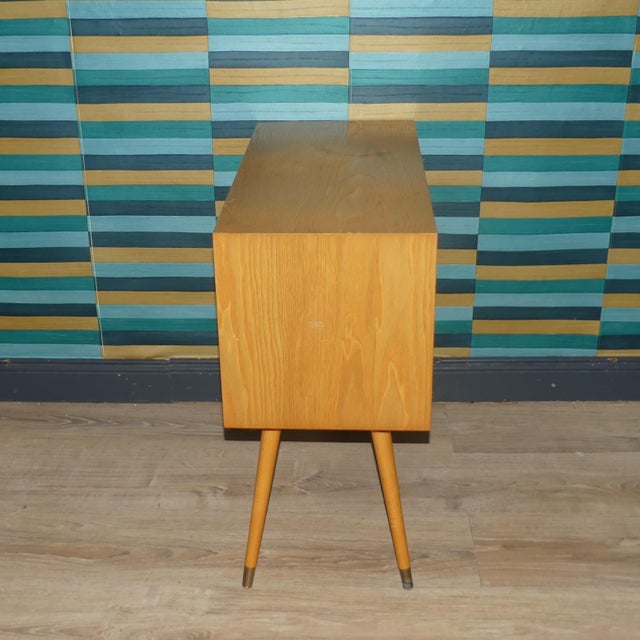 Wood Mini Chest of Drawers with Drop-Down Compartment, 1950s For Sale - Image 7 of 13
