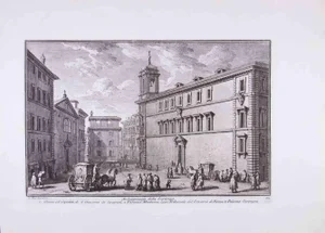 Giuseppe Vasi, Archiginnasio Della Sapienza, Etching, Late 18th-Century