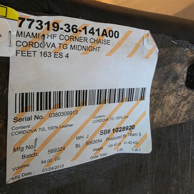 2 Piece Modern Leather Sectional Sofa and Corner Chaise by Palliser For Sale - Image 11 of 13