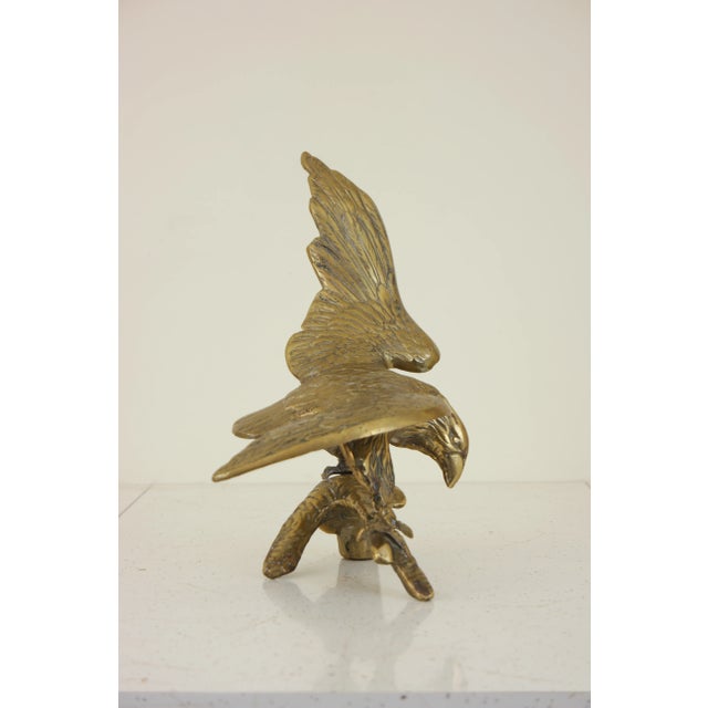 Brass Vintage Brass Bird Sculpture For Sale - Image 8 of 12