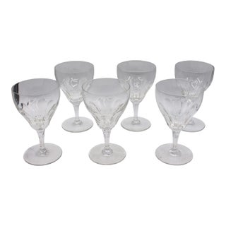1961-1982 Belgian Val. St. Lambert Riviera Pattern Goblets - Set of Six For Sale