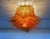 Mid-Century Modern Murano Ceiling Lamp, 32 Amber Felci Glasses For Sale - Image 3 of 10